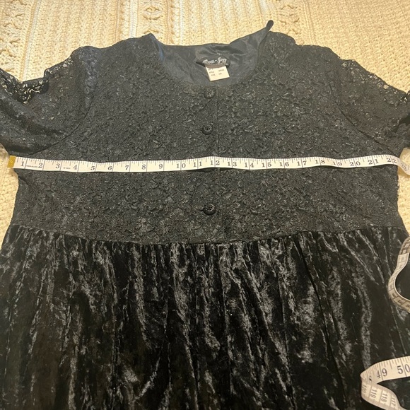 Black Vintage 90’s grunge babydoll dress size 16 more jazz - Picture 7 of 8